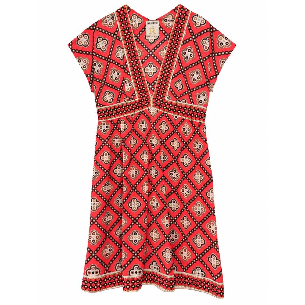 Emilio Pucci for Formfit Rogers Vintage Moroccan Style V-Neck Dress